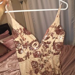 Rose pink sequin dress